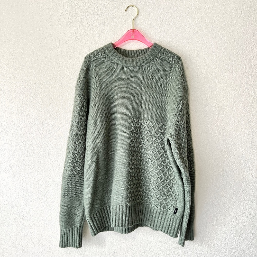 Ted Baker London Brokhol LS Mixed Stitch Crew Neck Sweater Size 5/XL